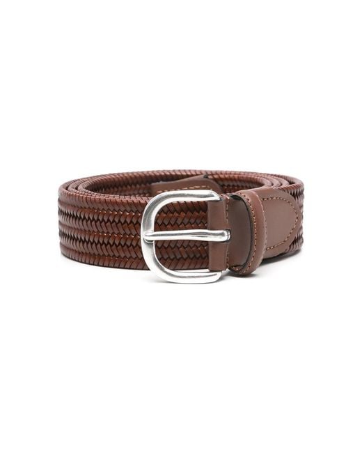 Eraldo Brown Braided Belt for men