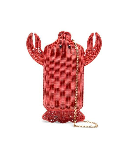 Serpui Red Lobster Chain Clutch Bag