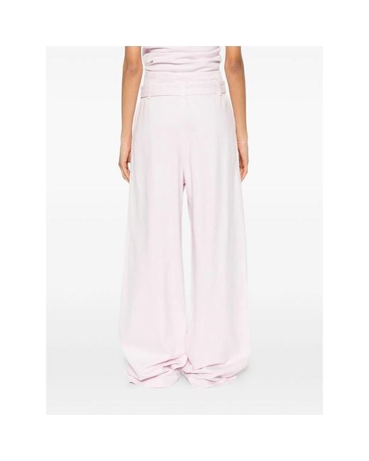 Agolde Pink Corset Belted Jeans