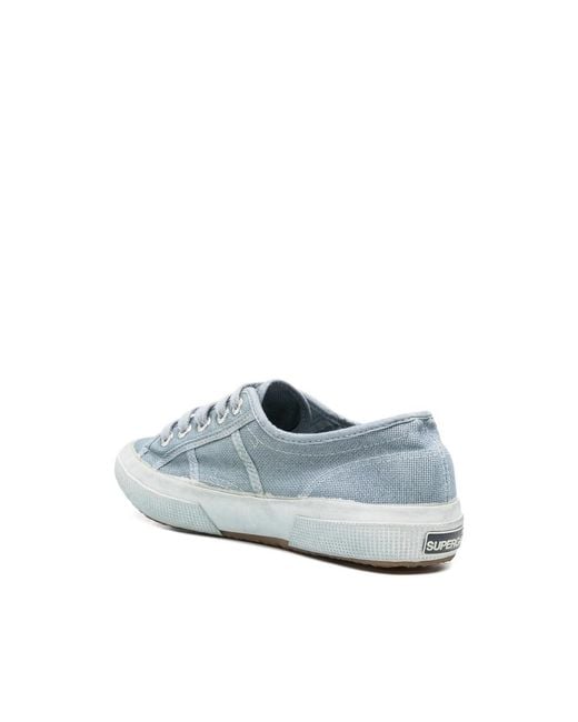 Superga White Lace-Up Canvas Sneakers
