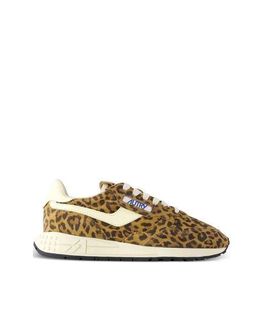 Autry Natural Reelwind Leopard-Print Sneakers