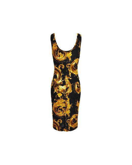Versace Jeans Couture Metallic Watercolor Couture-Print Dress
