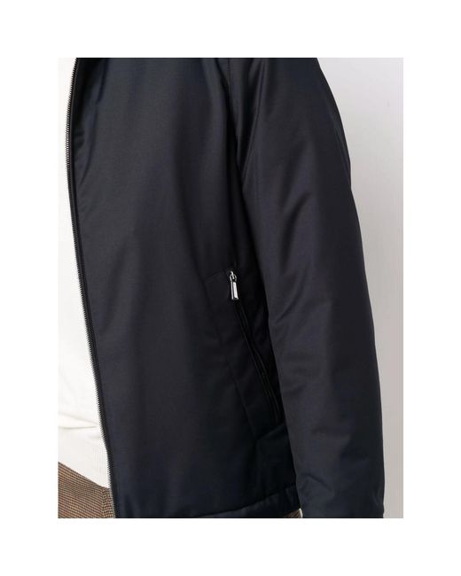 Moorer Blue Zip Rain Jacket for men