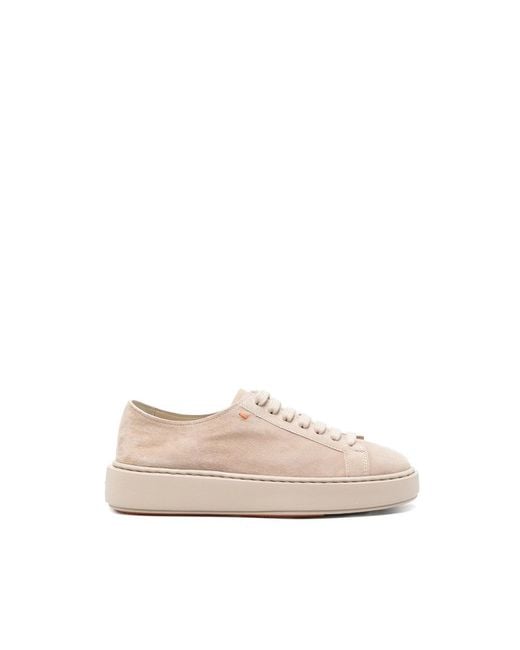 Santoni Pink Neutrals Trainers