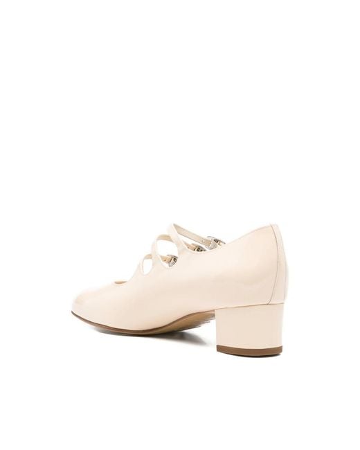 CAREL PARIS White Kina Triple-Strap Pumps