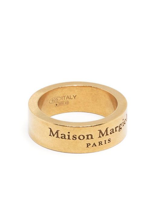 Maison Margiela Metallic Engraved-Logo Ring