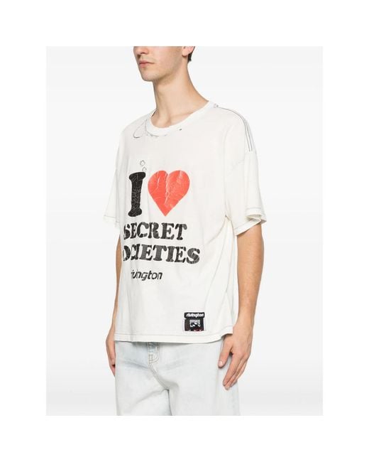RIVINGTON roi Rebis White Graphic-Print T-Shirt for men