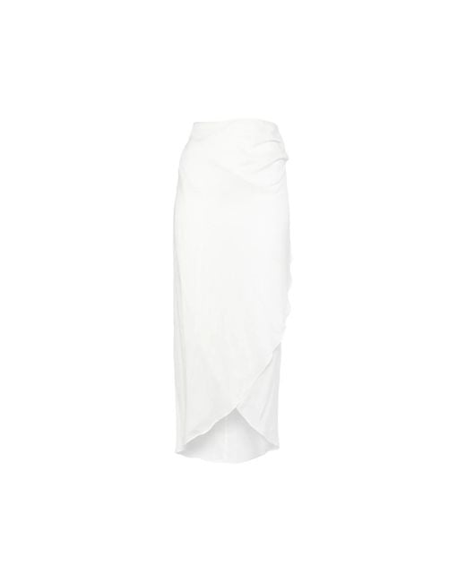 Bondi Born White Ruffled Midi Skirt