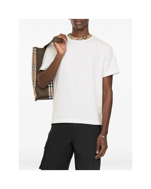 Burberry White Neutrals T-Shirts & Vests for men