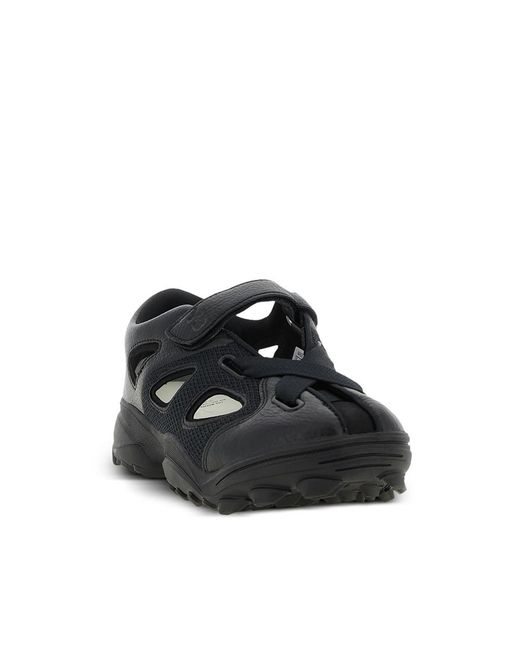 Y-3 Black Hammered-leather Trainers for men