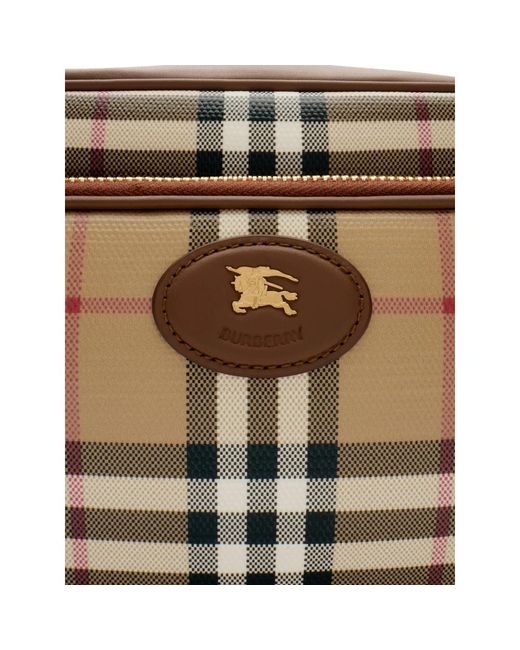 Burberry Brown Check Pocket Crossbody Bag for men