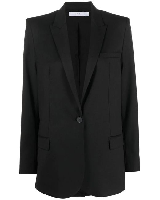 IRO Black Single-Breasted Tailored Blazer