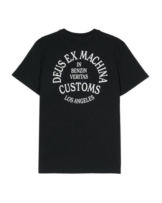 Deus Ex Machina Black Crossroad Organic Cotton T-Shirt for men