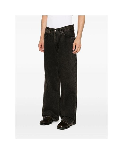 Levi's Black Twisted Baggy Wide-Leg Jeans for men