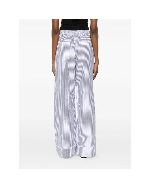 Riviera Purple Striped-Pattern Pants