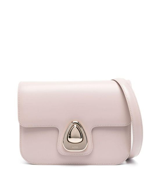A.P.C. Pink Grace Leather Crossbody Bag