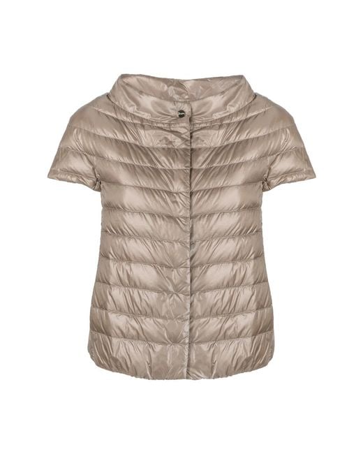 Herno Gray Outerwears Brown