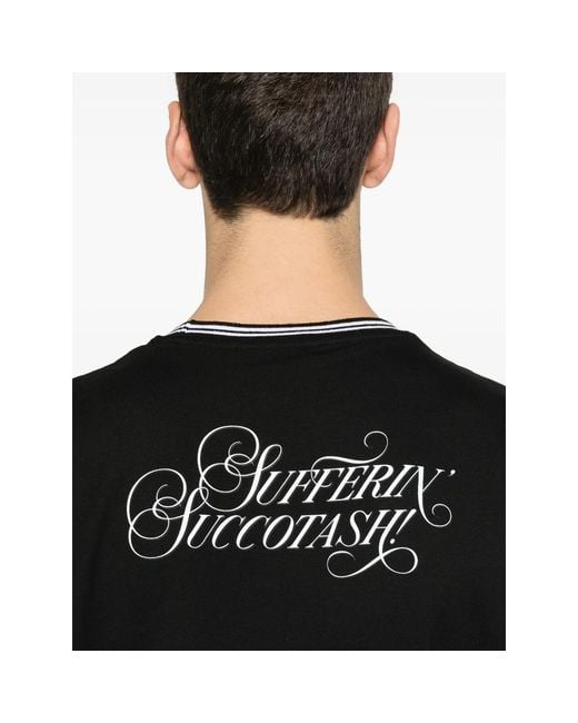 Iceberg Black Ringer Graphic T-Shirt for men