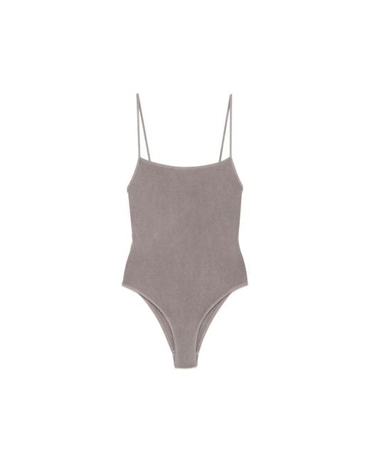 Paloma Wool Brown Spaghetti-Strap Scoop-Back Swimsuit
