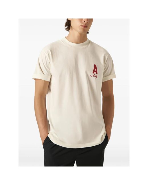 Autry White Heritage T-Shirt With Washed Effect for men