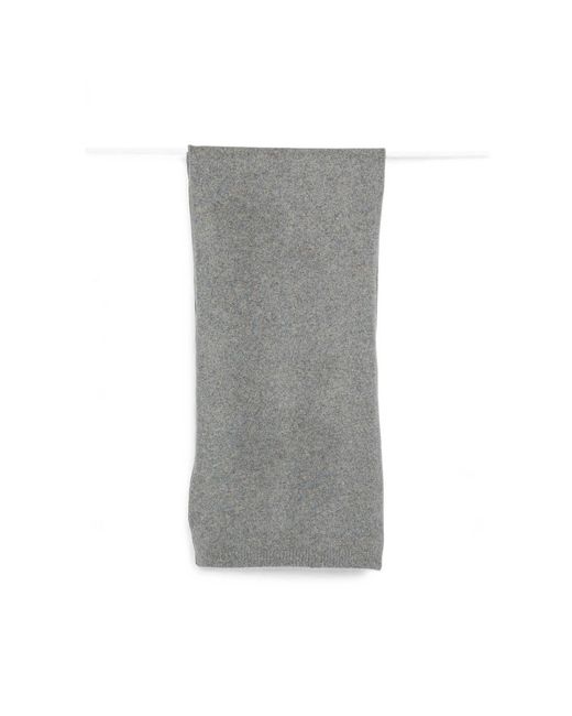 Soft Goat Gray Marled Knitted Scarf
