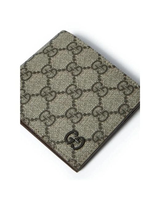 Gucci Green Gg Detailed Wallet for men