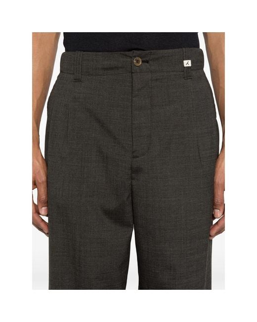 Myths Gray Poseidone Pleated Trousers for men