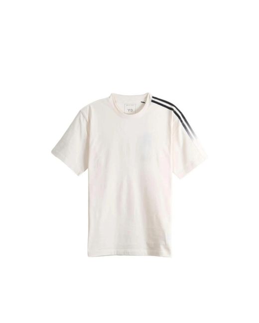 Y-3 White Stripe-Detail T-Shirt for men