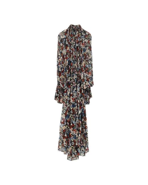 Khaite Black Edgar Floral Maxi Dress