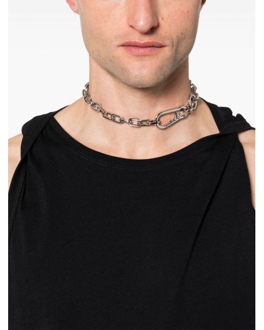 DARKAI White Rolo Choker Necklace for men