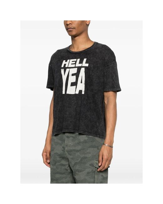 R13 Black Graphic T-Shirt for men