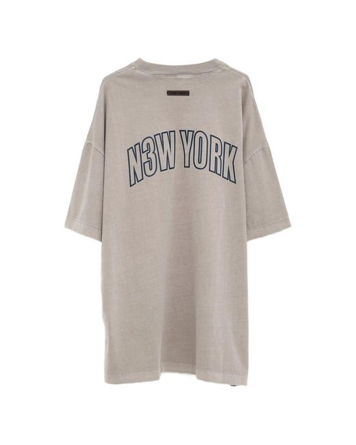 Fear Of God Gray T-Shirt Crew Neck for men