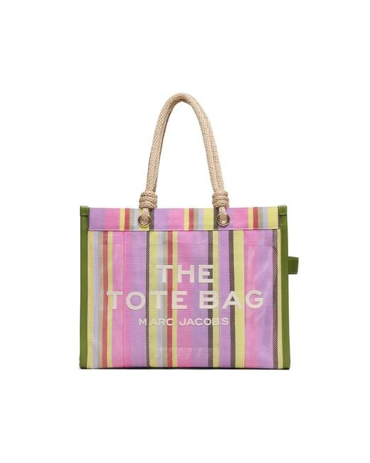 Marc Jacobs Pink The Stripe Mesh Large Tote Bag for men