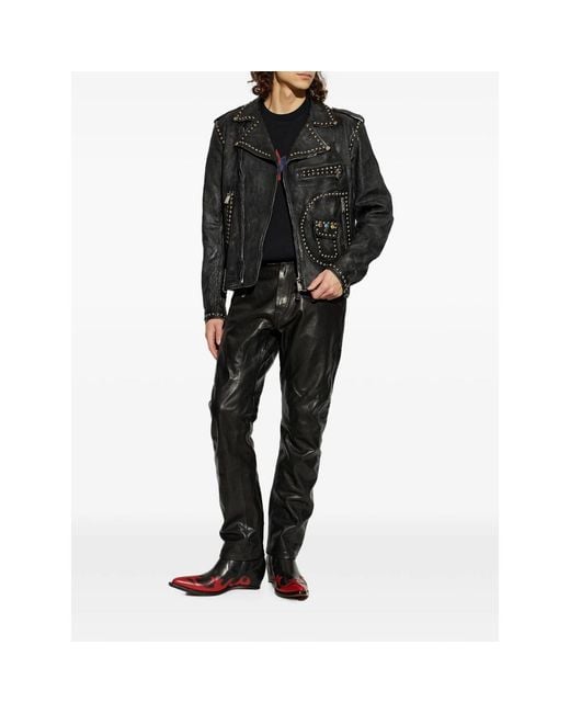 DSquared² Black Stud-Embellished Jacket for men