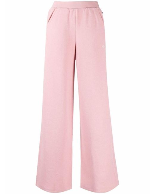 Adidas Pink Soft Wide-leg Track Pants