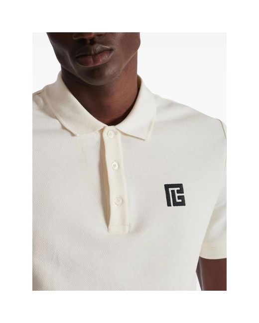 Balmain White Polo Shirts for men