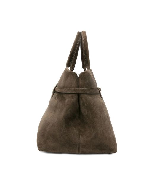 MANU Atelier Brown Le Cambon 35 Suede Tote Bag