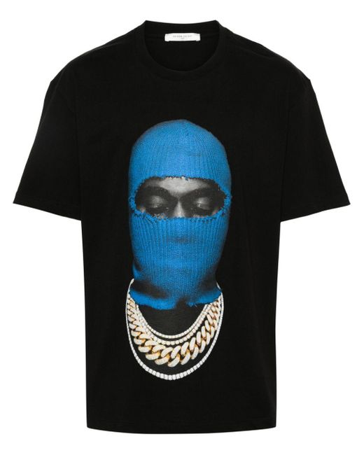 Ih Nom Uh Nit Black Graphic-Print Cotton T-Shirt for men