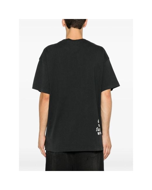 Palm Angels Black T-Shirts & Vests for men