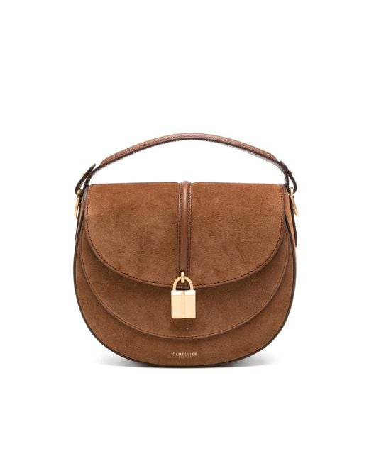 DeMellier London Brown Siena Saddle Cross Body Bag