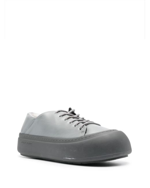 Yume Yume Gray Goofy Leather Sneakers for men
