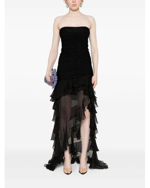 Blumarine Black Asymmetric-Design Dress
