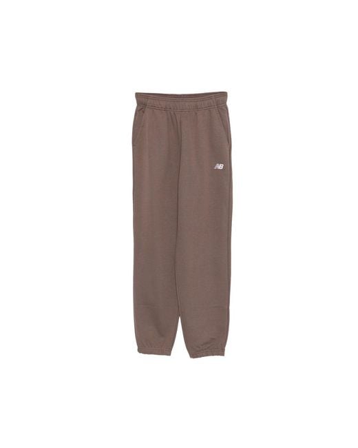 New Balance Brown Logo-Embroidererd Track Pants