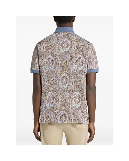 Etro Gray Polo Shirts for men