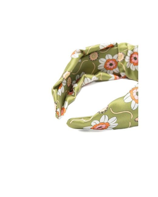 LaDoubleJ Metallic Floral-Print Headband