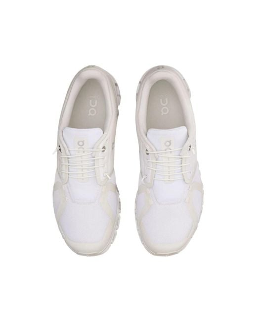 On Shoes White Cloud 6 Mesh Sneakers for men