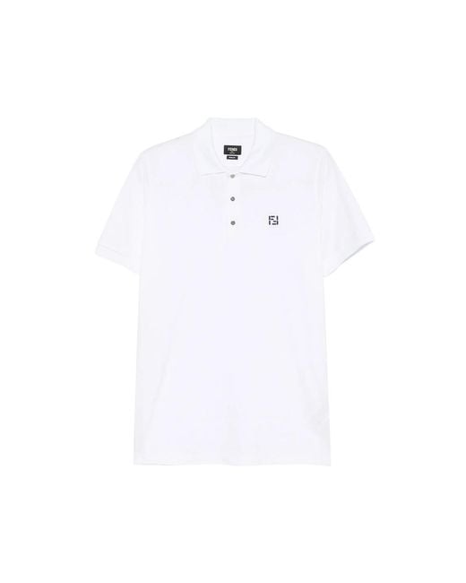 Fendi White Polo Shirts for men