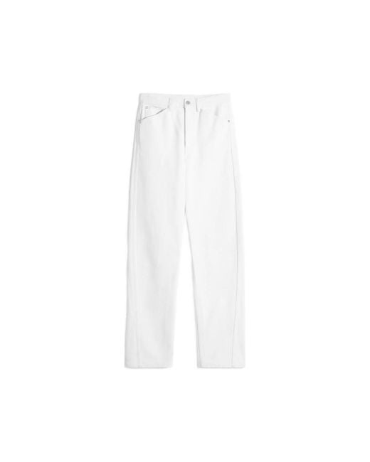 Lemaire White Straight-Leg Cotton Jeans