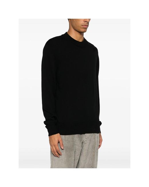 sunflower Black Crew-Neck Merino-Wool Jumper for men