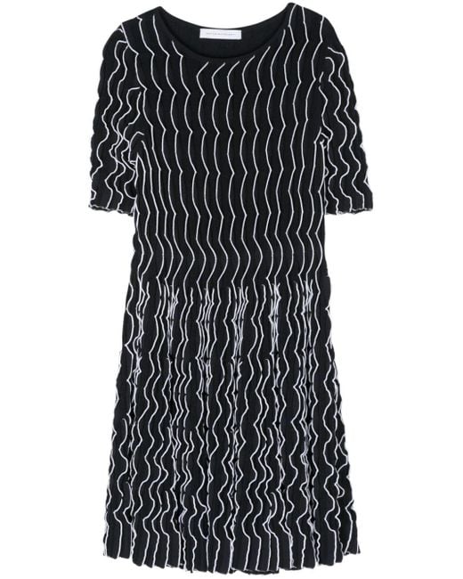 Antonino Valenti Black Scallop-Design Dress